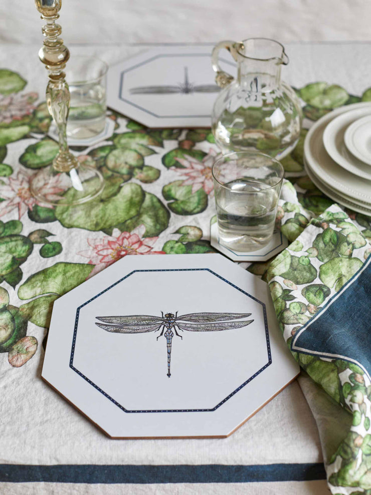 Hexagon dragon fly placemats, set of 6