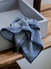 Blue denim hand towel