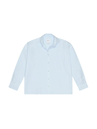 With Nothing Underneath The Weekend: blue hemp shirt at Collagerie