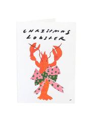 Christmas lobster card