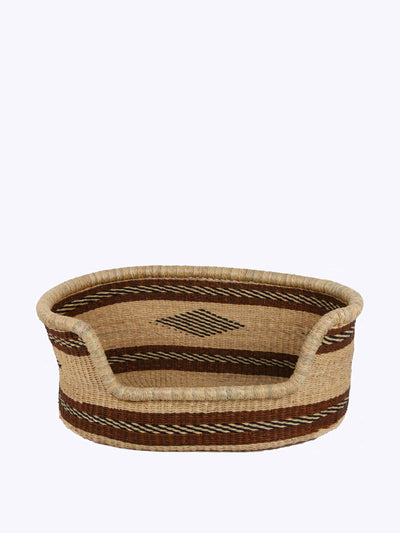 Hadeda Baba extra small dog basket in black, brown and natural at Collagerie