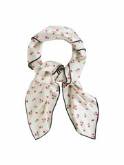 Silk strawberry print scarf