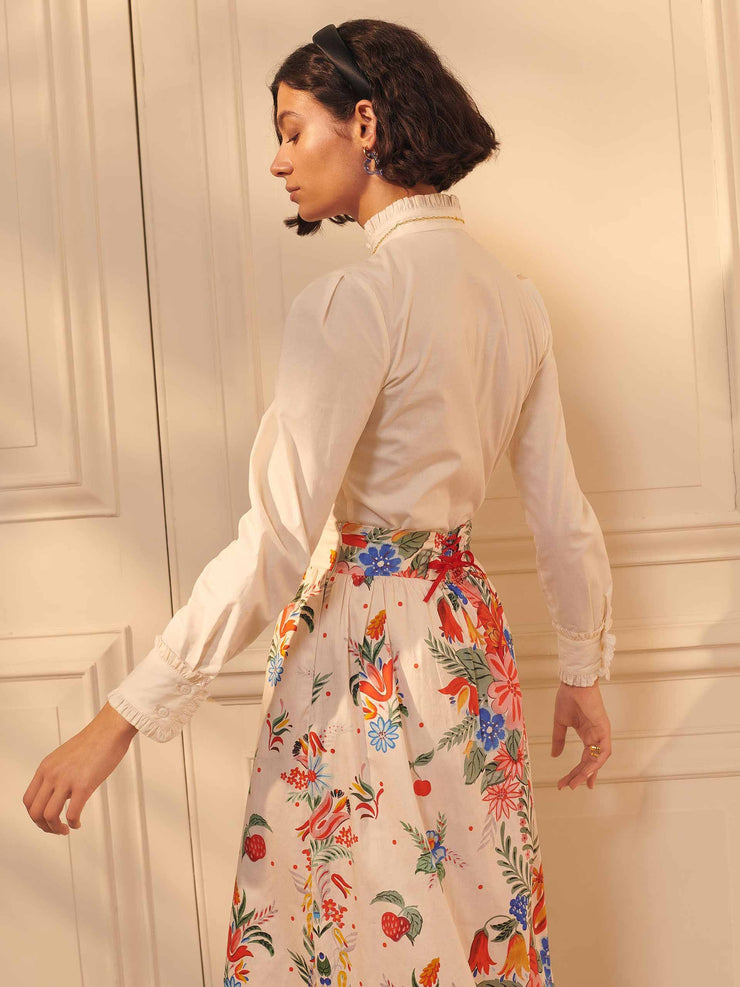 White shirt with heart detailing