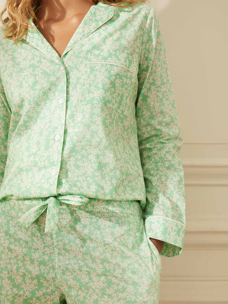 Green cotton pyjama set