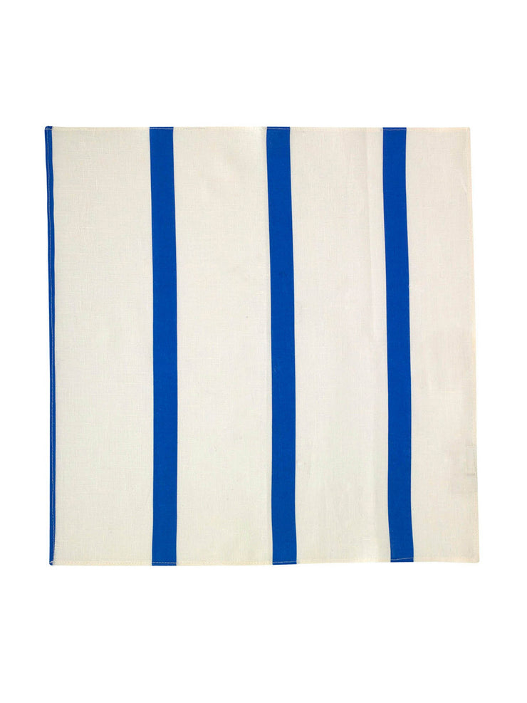 Set of 6 blue and white napkins