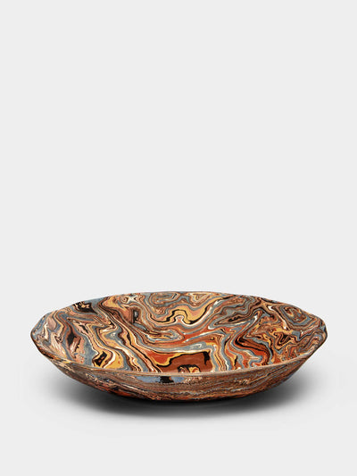 Atelier Saint-André Perrin Marbeled oval serving bowl at Collagerie