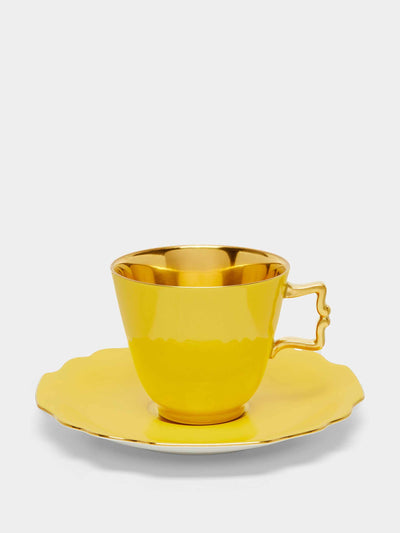 Augarten Hand-painted coffee cup and saucer set at Collagerie