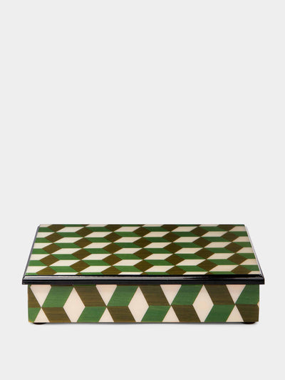 Biagio Barile Pattern wood inlay box at Collagerie