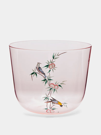 Lobmeyr Garden of Paradise pink water tumbler at Collagerie