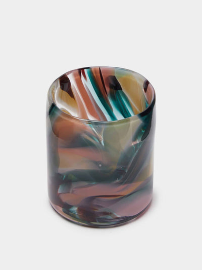 the glass studio Marbled glass tumbler at Collagerie