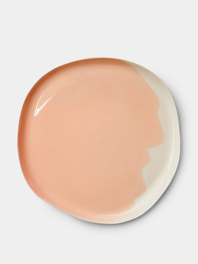 Pottery & Poetry Porcelain dinner plates in light pink (set of 4) at Collagerie