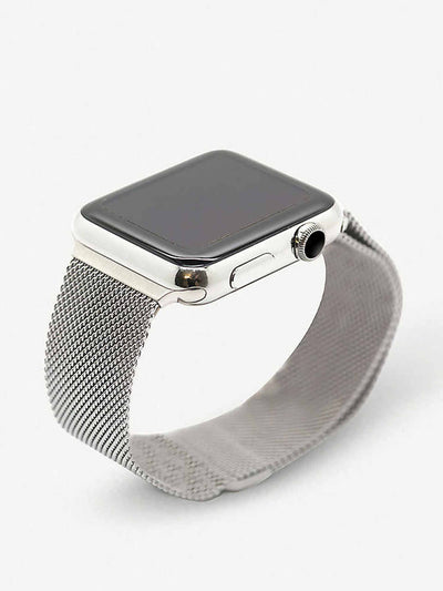 Mintapple Apple Watch silver-tone Milanese loop strap at Collagerie