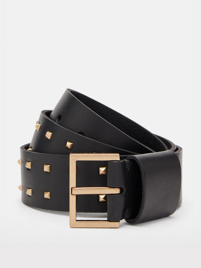 All Saints Maxi leather studded belt at Collagerie