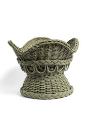 Amandine scalloped rattan fruit bowl
