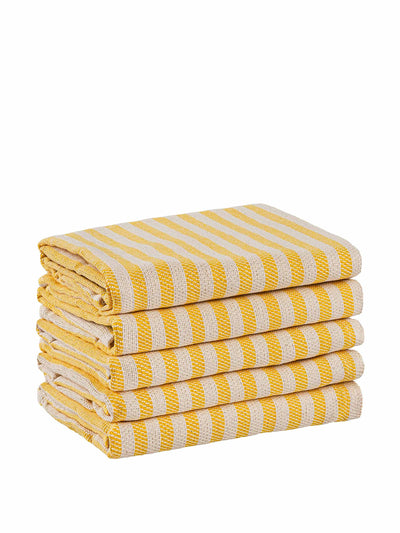 nottoc Set of 5 striped tea towels at Collagerie