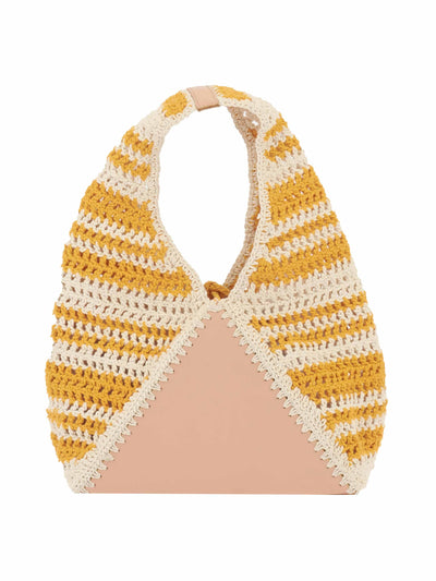 Ancient Greek Sandals Yellow crochet bag at Collagerie