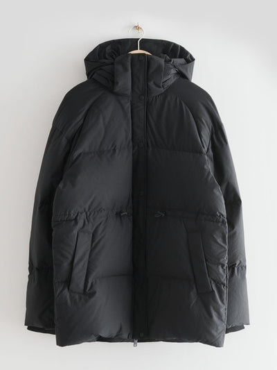 & Other Stories Black hooded puffer jacket at Collagerie