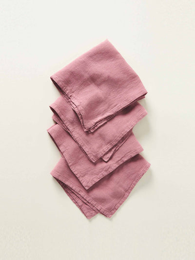 Anthropologie Pink linen napkins (set of 4) at Collagerie