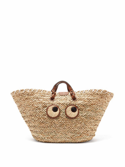 Anya Hindmarch Woven seagrass basket bag at Collagerie