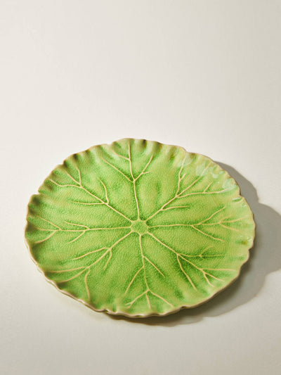 Anthropologie Green lilypad dinner plate at Collagerie