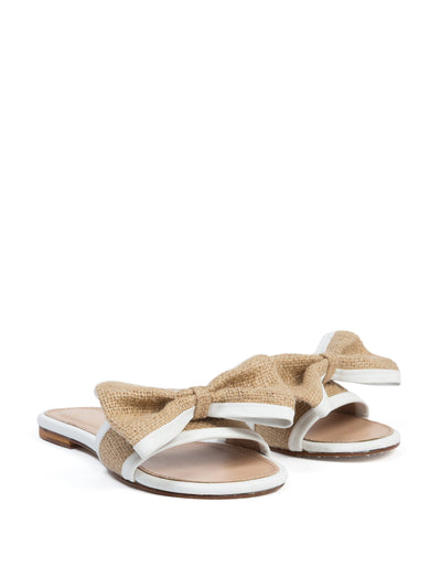 A Piedi Natural white Lily sandals at Collagerie