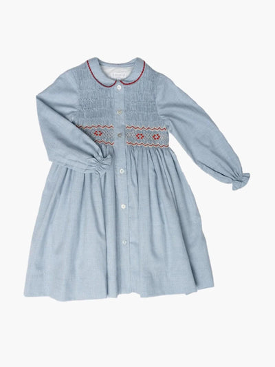 Amaia Blue mini houndstooth Aria dress for girls at Collagerie