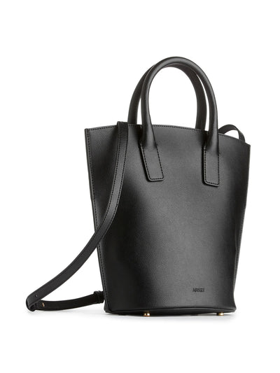 Arket Black leather bucket bag at Collagerie