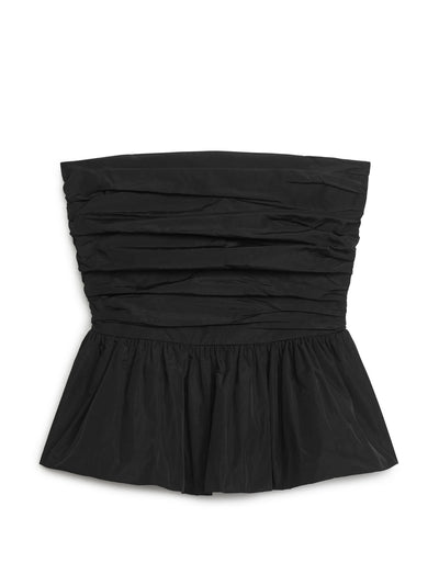 Arket Black ruched bustier at Collagerie