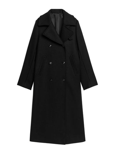 Arket Black wool coat at Collagerie