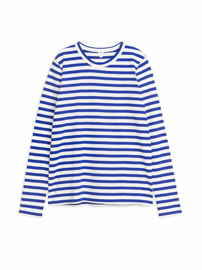 Arket Blue striped t-shirt at Collagerie