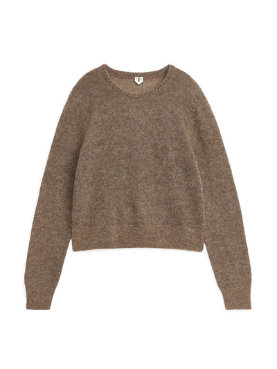 Arket Brown mohair jumper at Collagerie