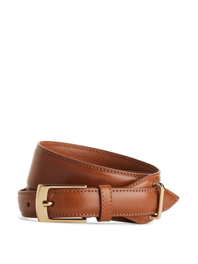 Arket Brown leather belt at Collagerie