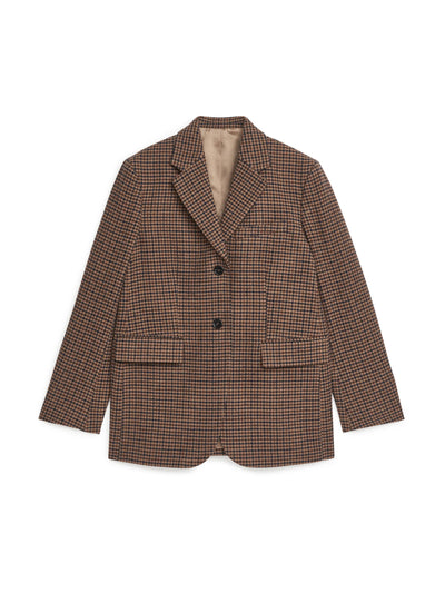 Arket Checked wool-blend blazer at Collagerie