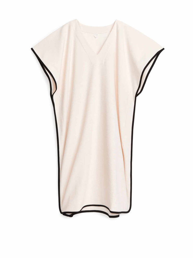 Neutral towelling tunic