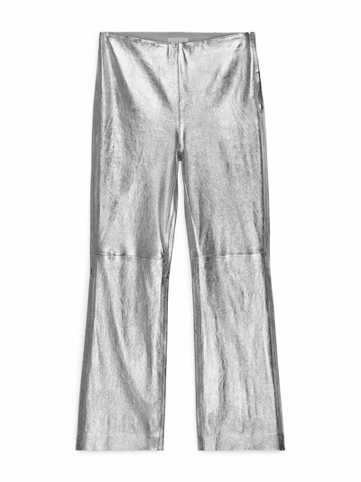 Arket Cropped stretch leather trousers at Collagerie