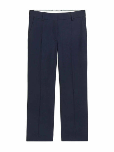 Arket Cropped wool blend twill trousers at Collagerie