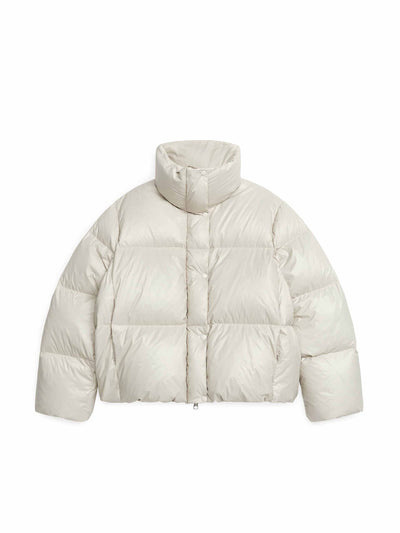 Arket White cropped puffer jacket at Collagerie