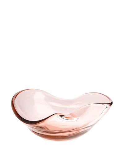 Arket Pink sculptural glass bowl at Collagerie