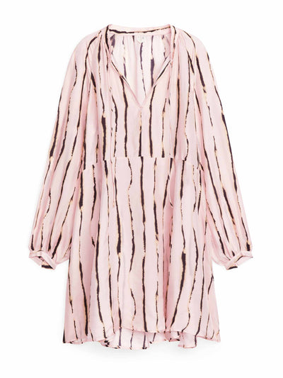 Arket Pink printed mini dress at Collagerie