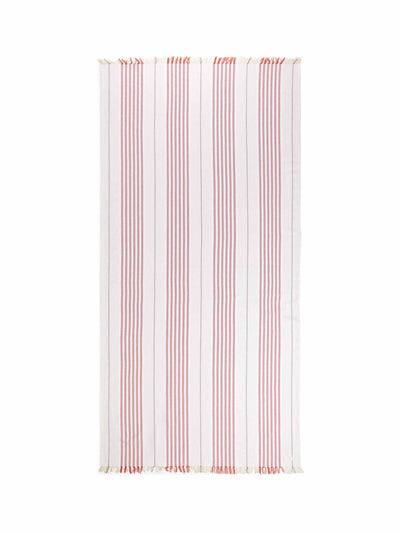 Arket Red and white stripe beach towel at Collagerie
