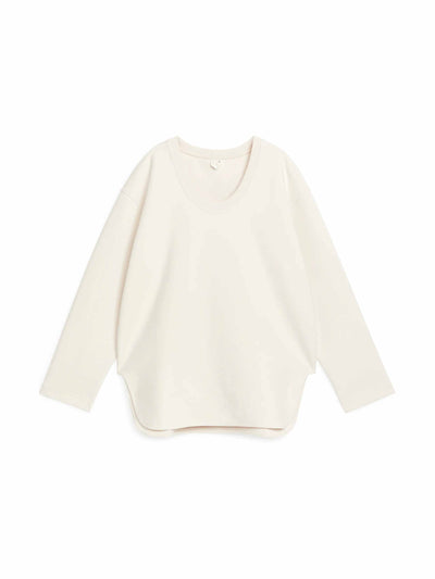 Arket White scoop jumper at Collagerie