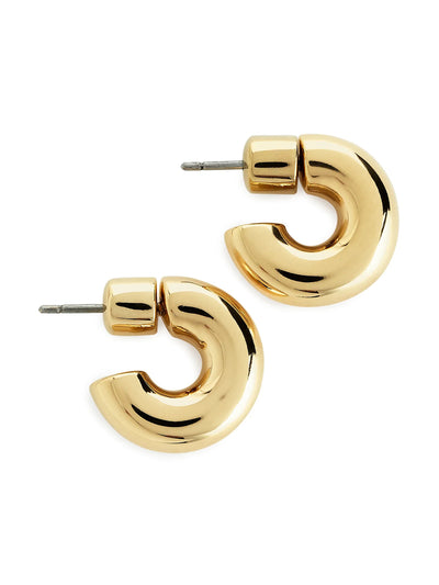 Arket Small chunky gold-plated hoops at Collagerie