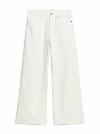 Arket White wide leg jeans at Collagerie