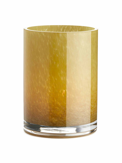 Arket Yellow glass candle holder at Collagerie