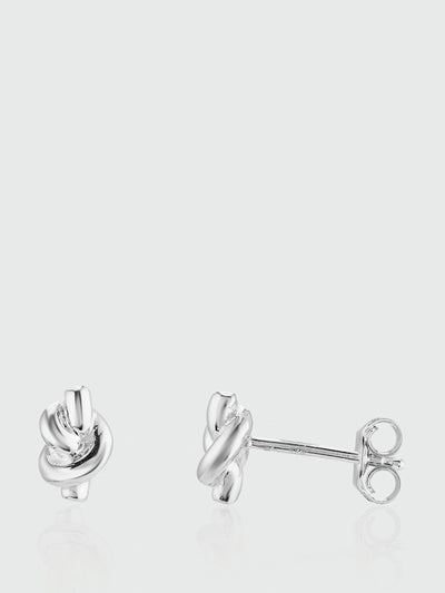 Auree Silver knot earrings at Collagerie