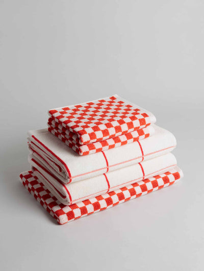 Baina Checked bath towel set at Collagerie