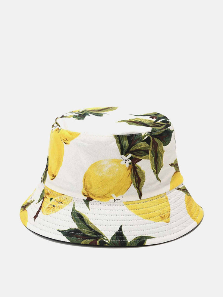 Lemon printed bucket hat