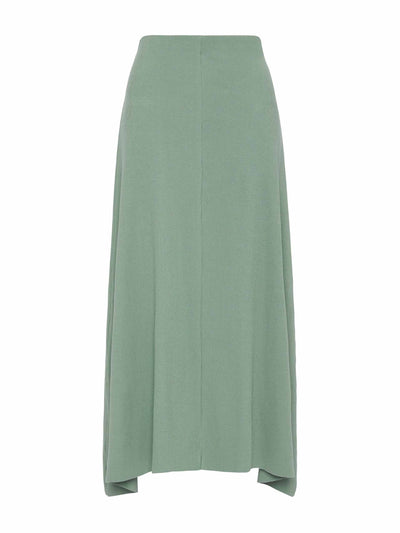 Bassike Green midi skirt at Collagerie
