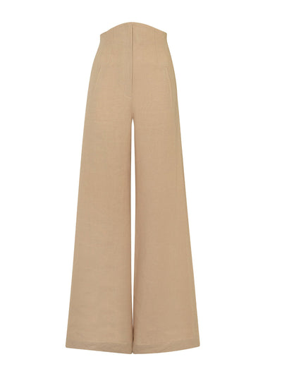 Anna Mason Beige/yellow/pink Beau trousers at Collagerie