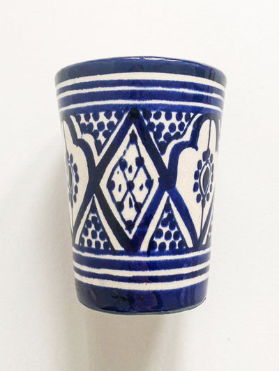 Beldi Maison Blue and white Moroccan tumbler at Collagerie